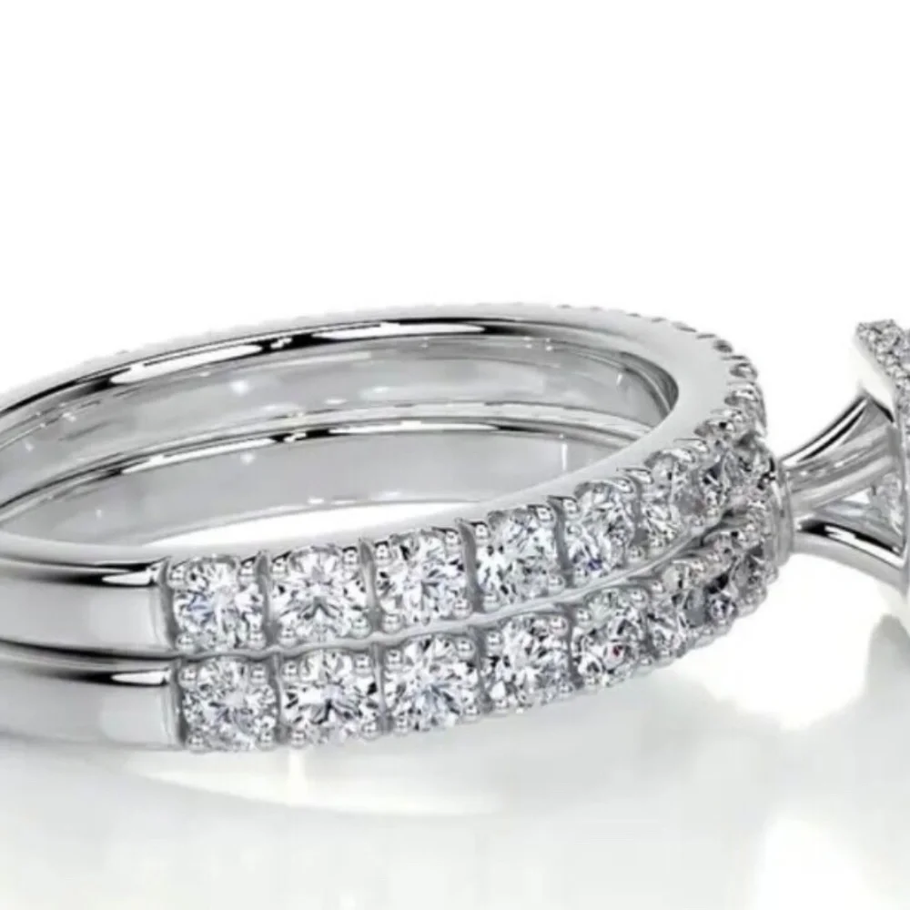 Princess cut lab diamond set - Picture 6 of 6